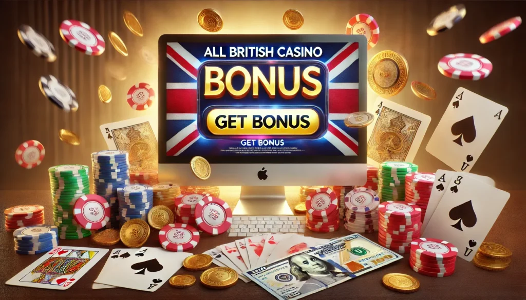 All British Casino Banner Get Bonus.