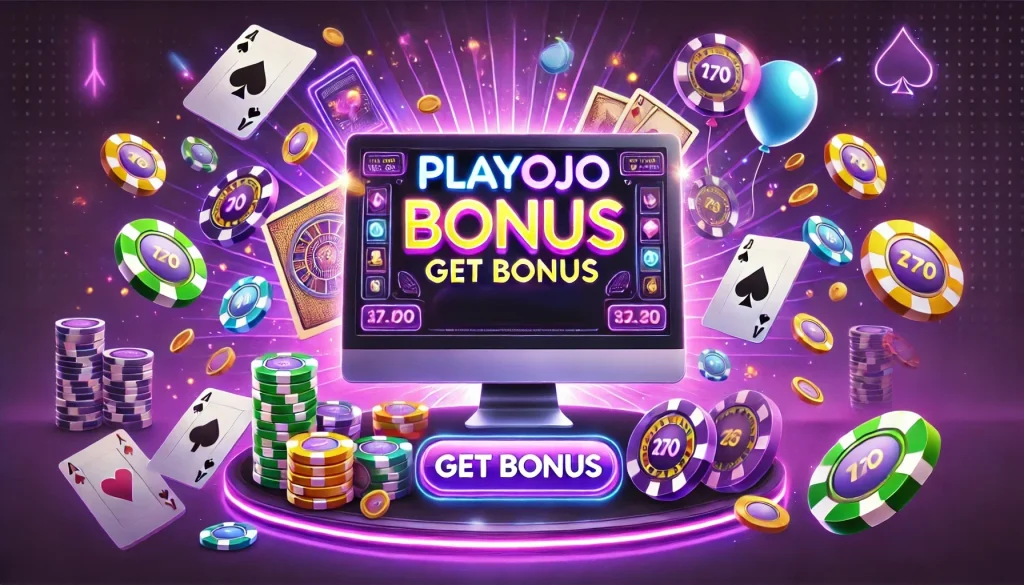 PlayOJO Casino Banner Get Bonus.