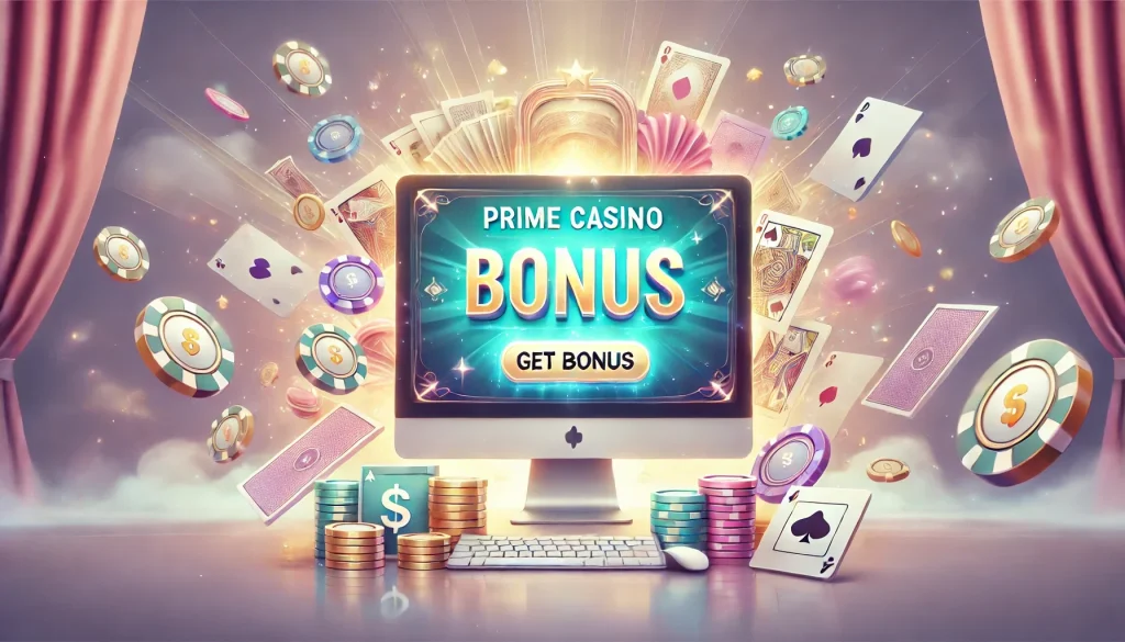 Prime Casino Banner Get Bonus.