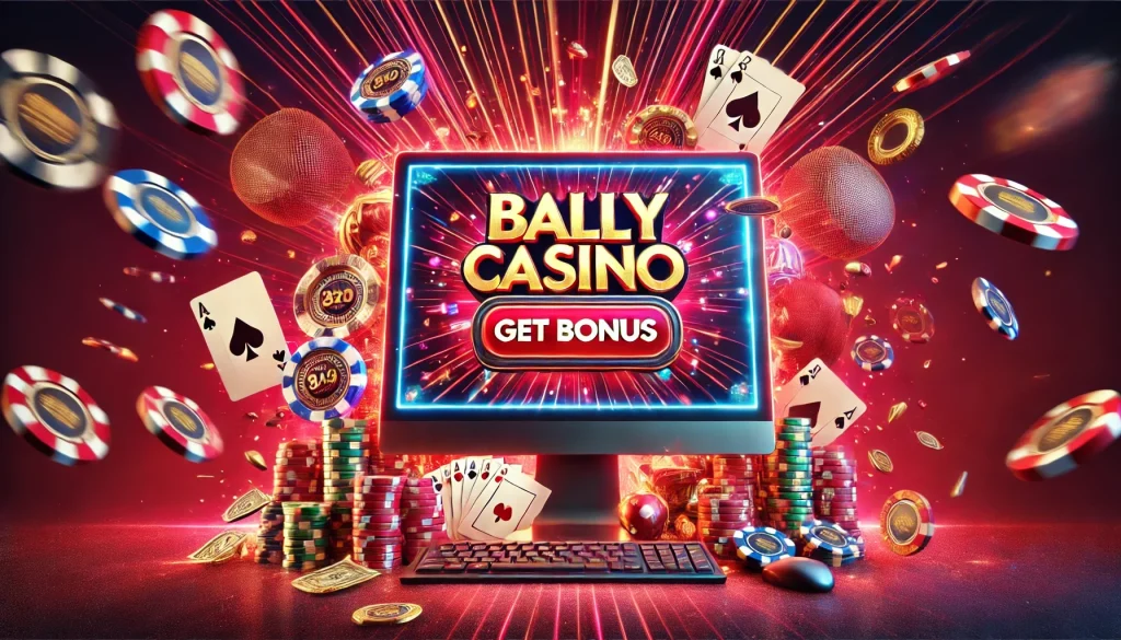 Bally Casino banner Get bonus.