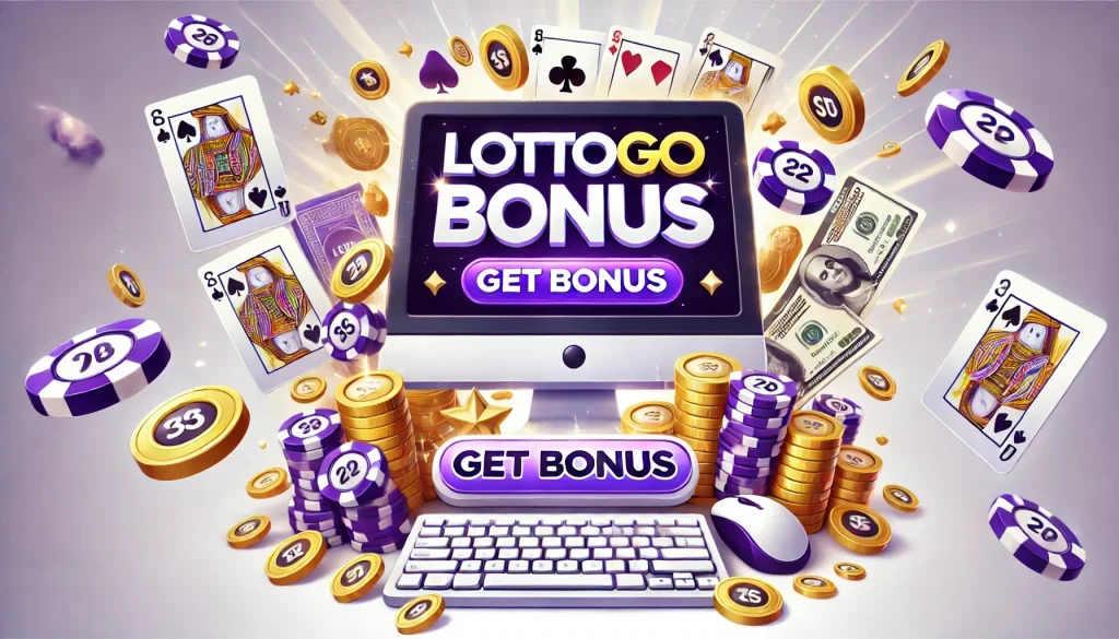 LottoGo Casino Banner Get Bonus.